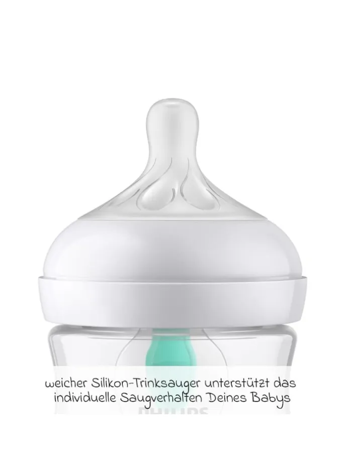 PP-Flasche Natural Response 260ml mit AirFree in weiss,motiv