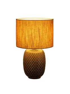 Pretty Classy Tischleuchte max60W E27 Dunkelgrau/Beige 230V Keramik