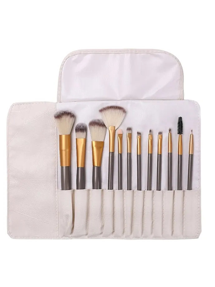 Professionelles Make-up-Pinselset – 12 Teile mit Etui