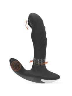 Prostata-Vibrator Rebel Plug mit Perineumreizer in schwarz