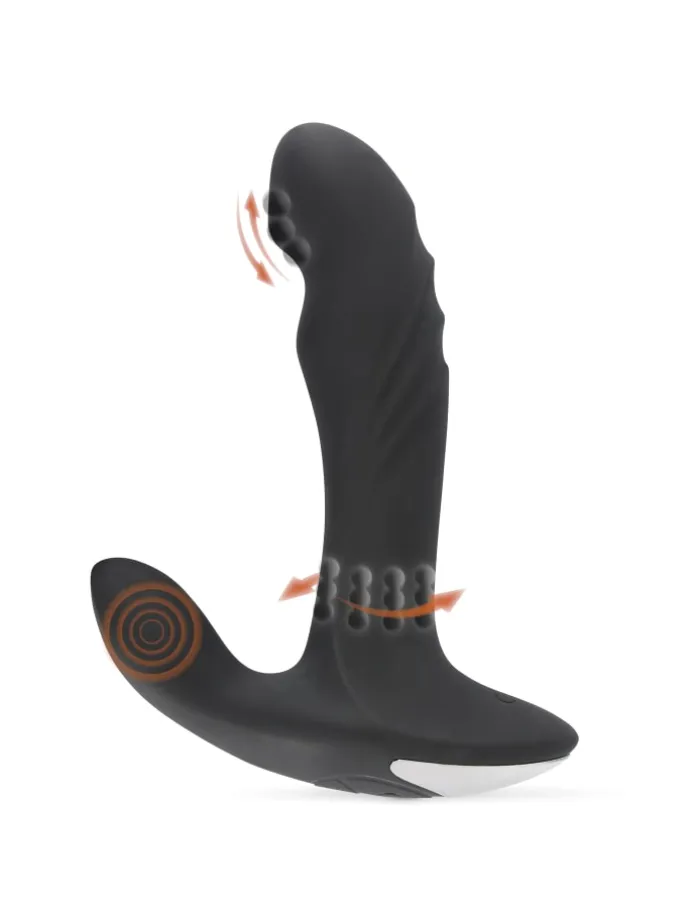 Prostata-Vibrator Rebel Plug mit Perineumreizer in schwarz