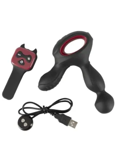 Prostata-Vibrator Silicone Prostate Plug in schwarz