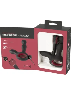 Prostata-Vibrator Silicone Prostate Plug in schwarz