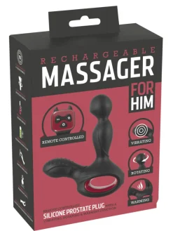 Prostata-Vibrator Silicone Prostate Plug in schwarz