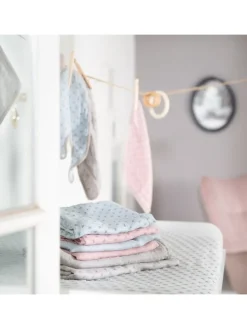 Puck- & Stilltuch Lil Planet 2er Set rosa/mauve, Bio-Baumwolle