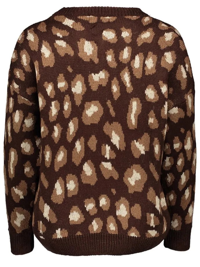 Pullover in Dunkelbraun/ Hellbraun