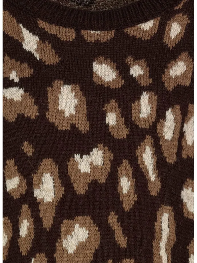 Pullover in Dunkelbraun/ Hellbraun