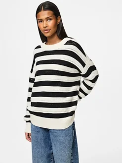 Pullover in Schwarz/ Weiß