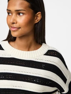 Pullover in Schwarz/ Weiß