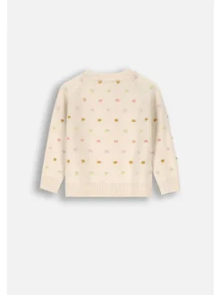 Pullover mit Reißverschluss in beige