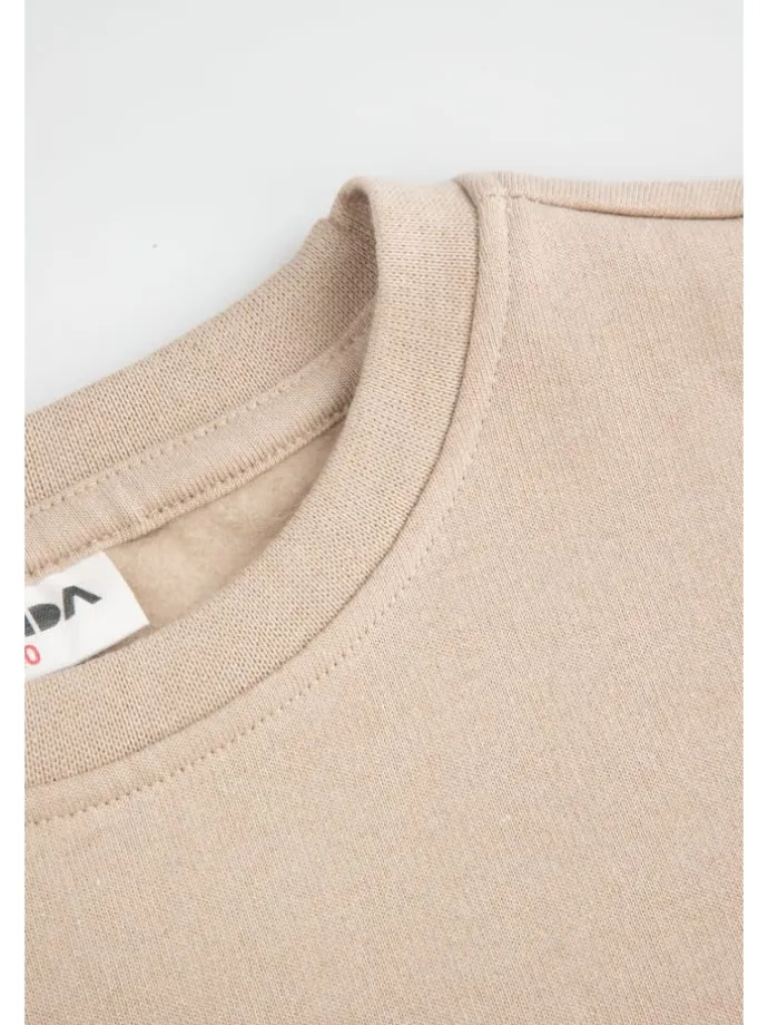 Pullover ohne Kapuze in beige