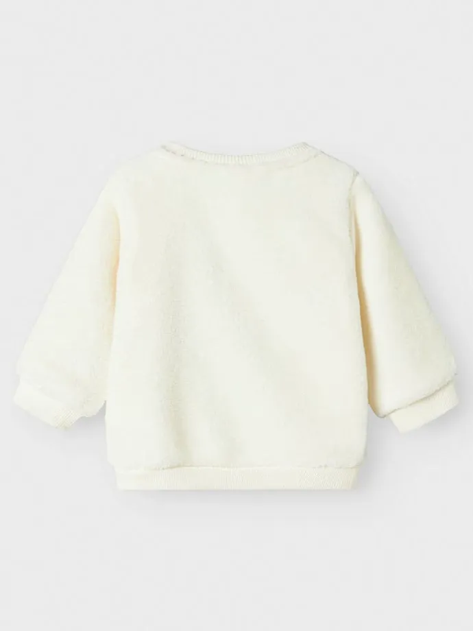 Pullover "Olpa" in Creme/ Lila