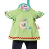 Puppenoutfit "Dolly Moda Dress + Leggings" in Grün - ab 12 Monaten