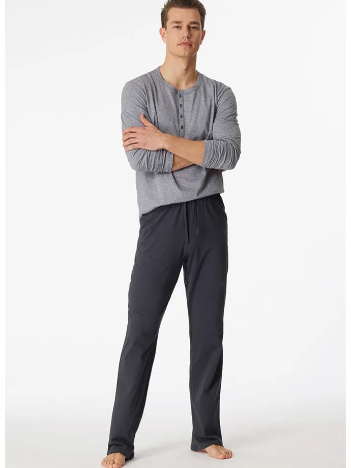 Pyjama in Grau/ Anthrazit