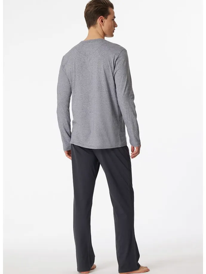 Pyjama in Grau/ Anthrazit