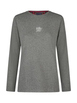 Pyjama in Grau/ Rot