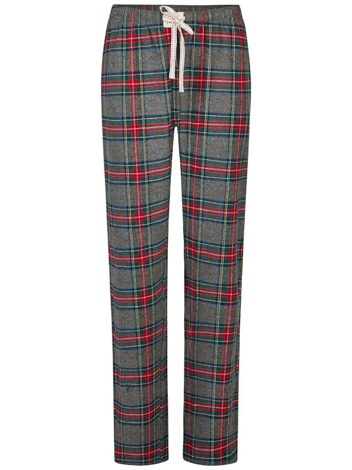 Pyjama in Grau/ Rot