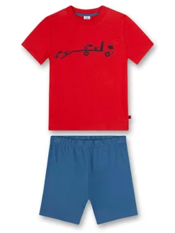 Pyjama in Rot/ Blau
