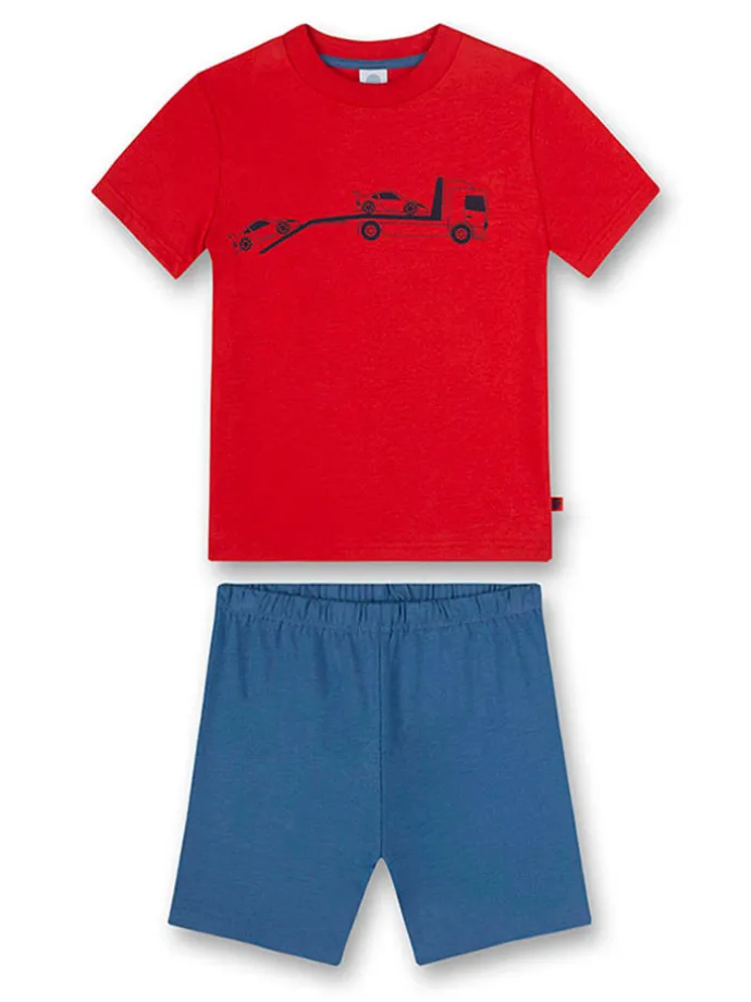 Pyjama in Rot/ Blau