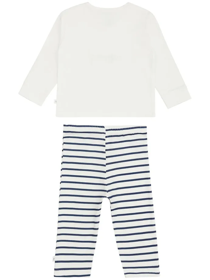 Pyjama in Weiß/ Blau