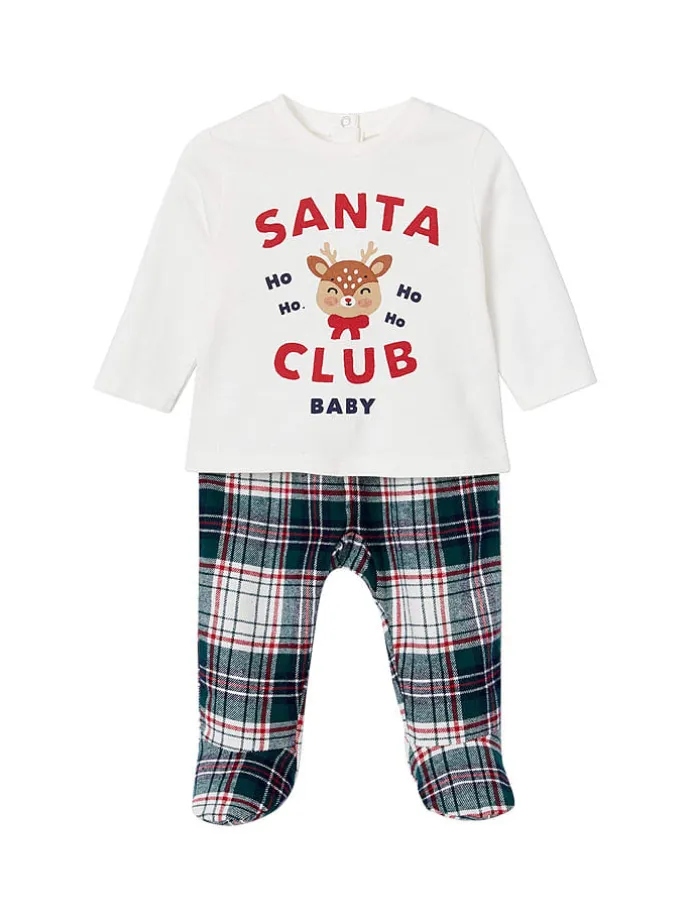 Pyjama in Weiß/ Bunt