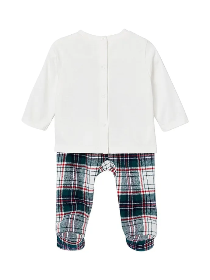 Pyjama in Weiß/ Bunt
