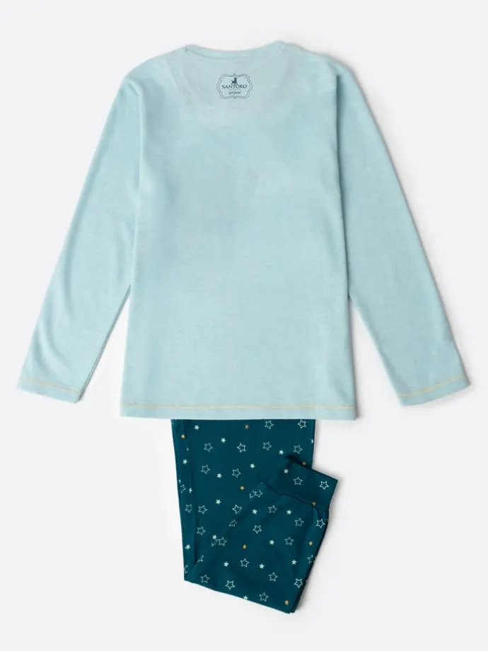 Pyjama "Sabtoro Gorjuss" in Hellblau/ Petrol