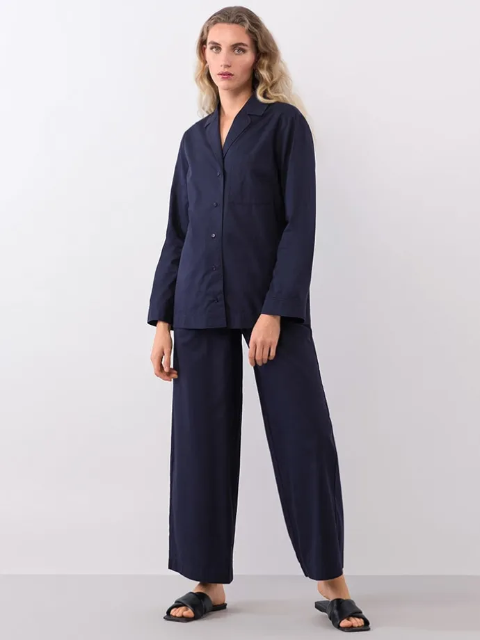Pyjama-Hemd in Dunkelblau