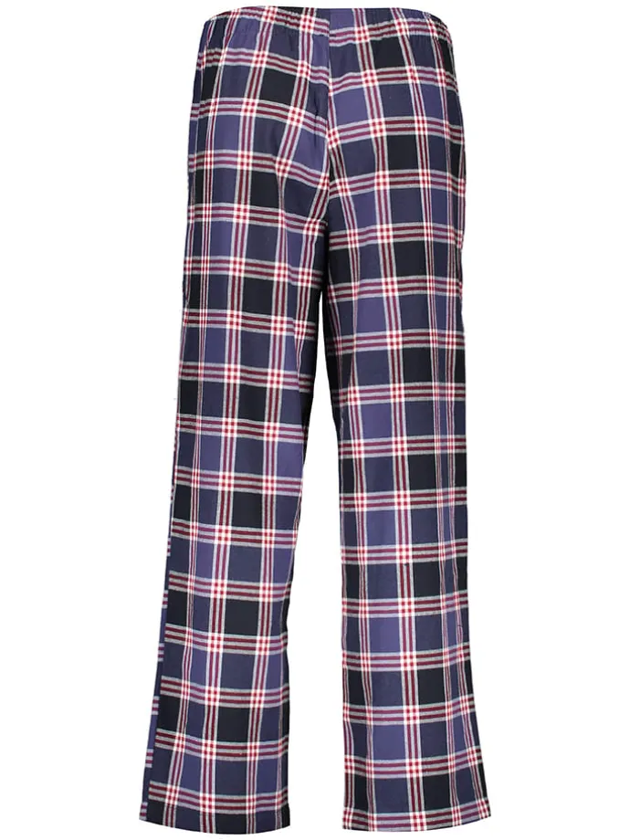 Pyjama-Hose in Dunkelblau/ Rot