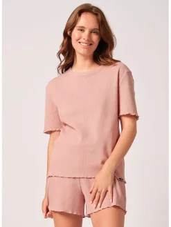 Pyjama-Oberteil in Rosa