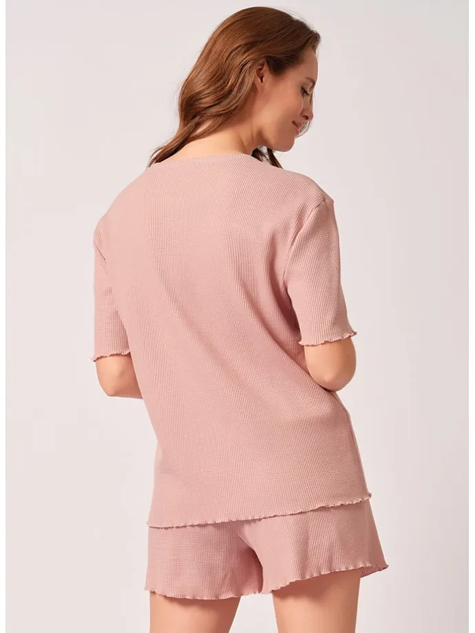 Pyjama-Oberteil in Rosa