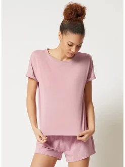 Pyjama-Oberteil in Rosa