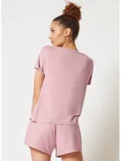 Pyjama-Oberteil in Rosa