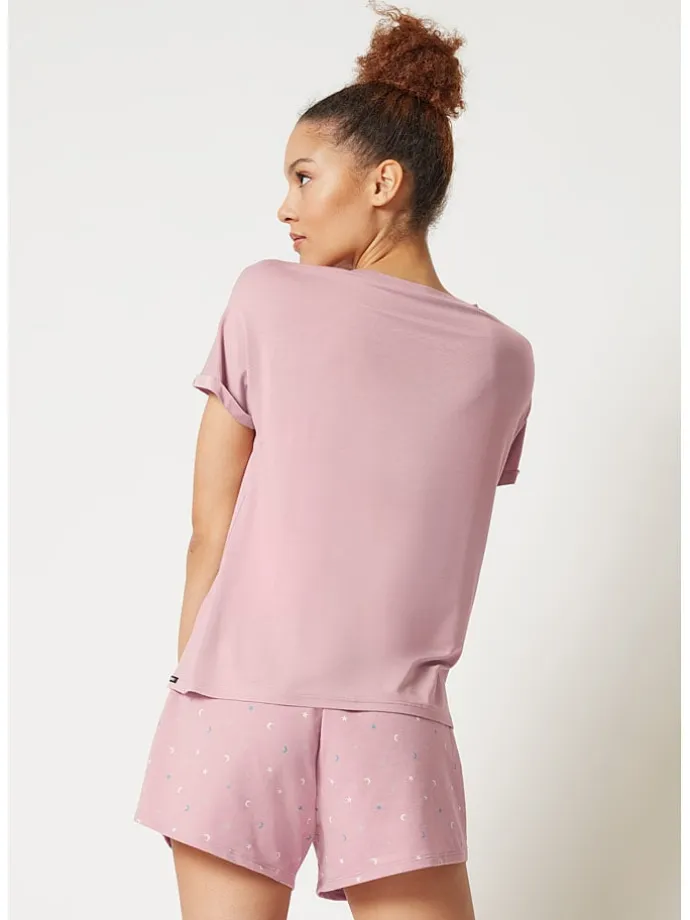 Pyjama-Oberteil in Rosa