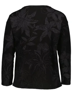 Pyjama-Oberteil in Schwarz