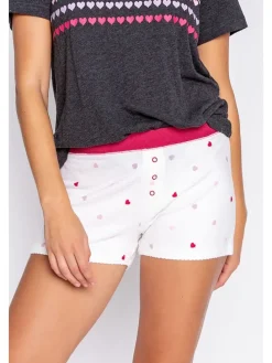 Pyjama-Shorts in Weiß