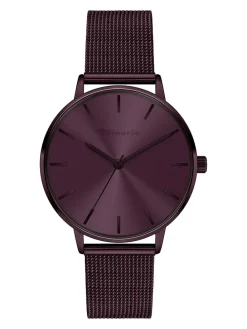 Quarzuhr in Aubergine