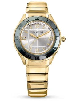 Quarzuhr in Gold/ Grün/ Weiß