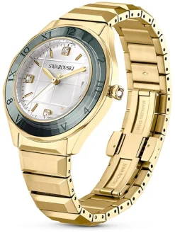 Quarzuhr in Gold/ Grün/ Weiß