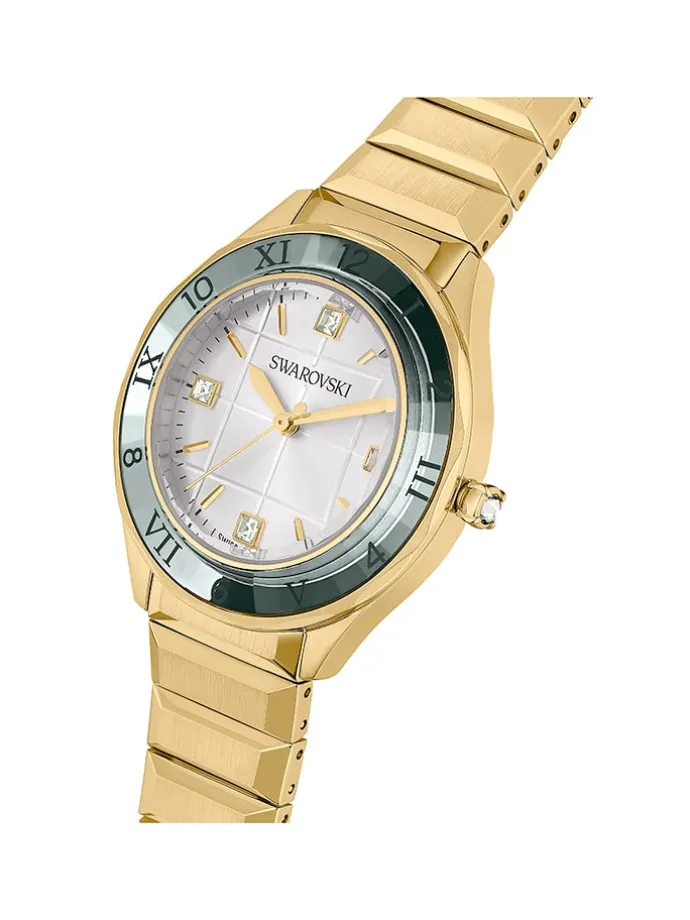 Quarzuhr in Gold/ Grün/ Weiß