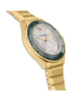 Quarzuhr in Gold/ Grün/ Weiß