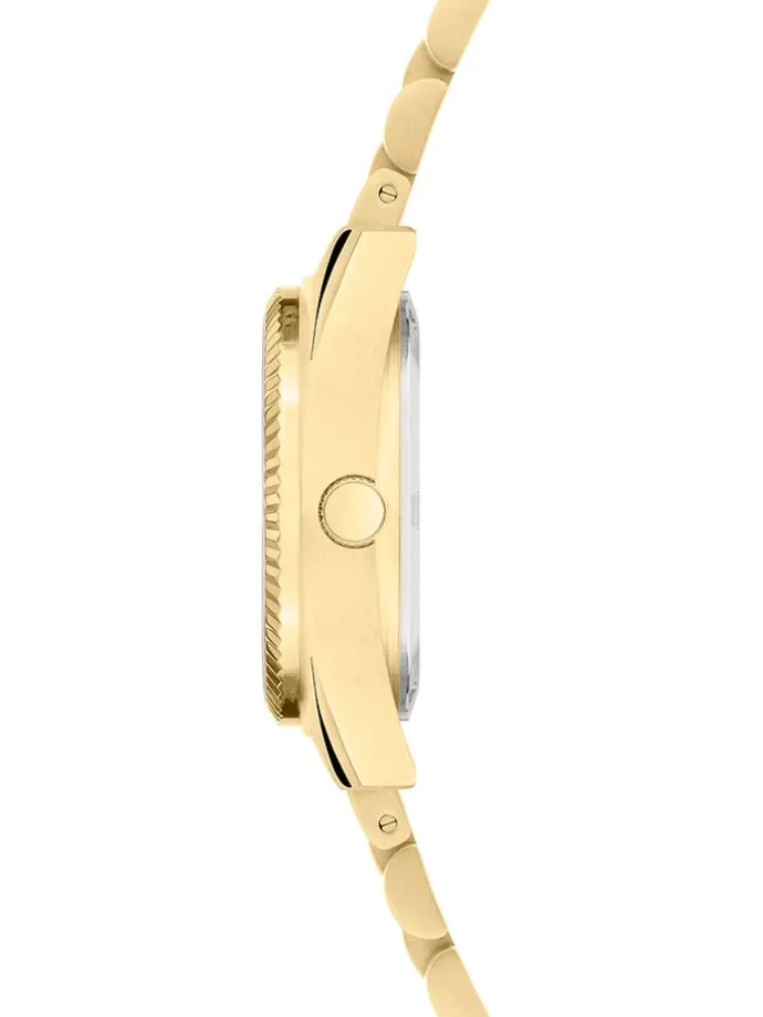 Quarzuhr in Gold/ Schwarz
