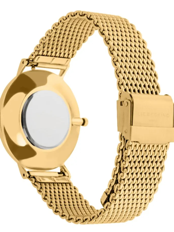 Quarzuhr in Gold/ Weiß