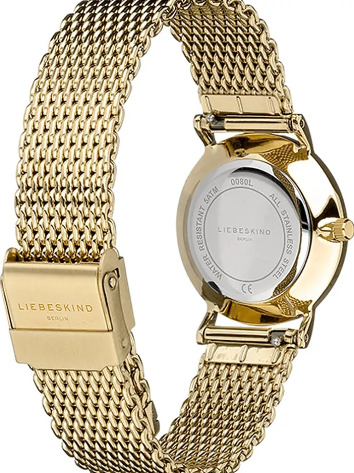 Quarzuhr in Gold/ Weiß
