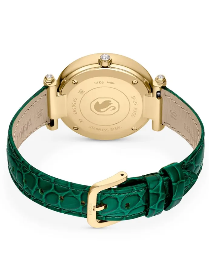 Quarzuhr in Grün/ Gold/ Weiß