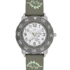 Quarzuhr in Khaki/ Weiß