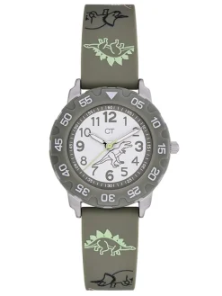 Quarzuhr in Khaki/ Weiß