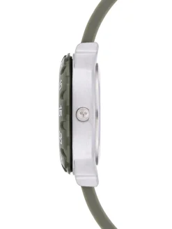 Quarzuhr in Khaki/ Weiß