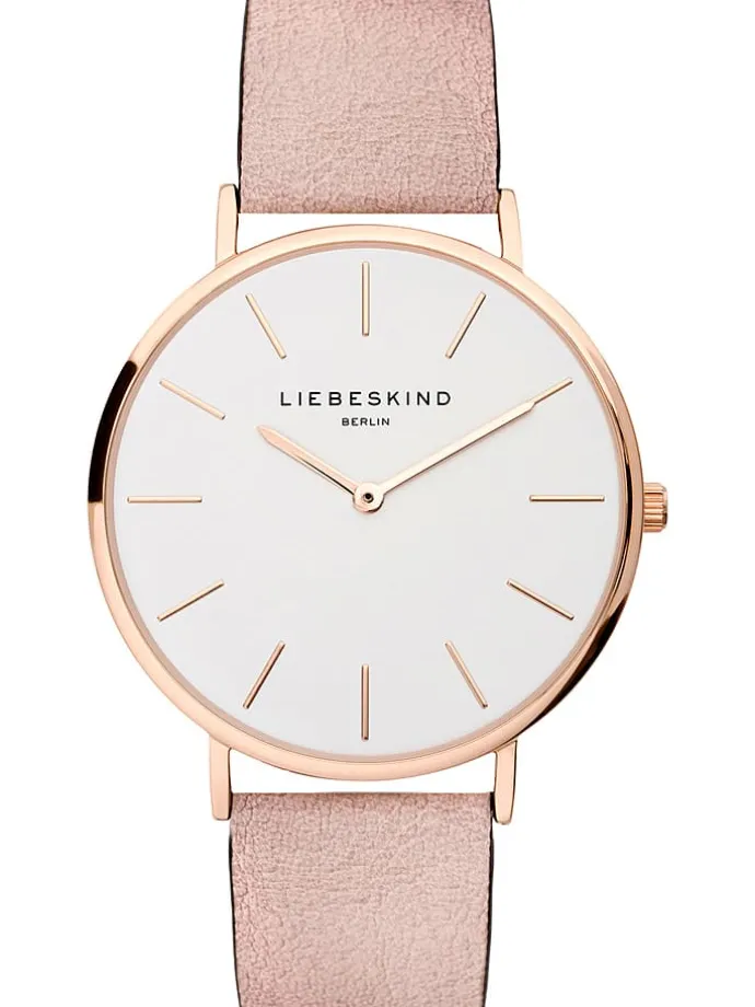 Quarzuhr in Rosa/ Roségold/ Weiß