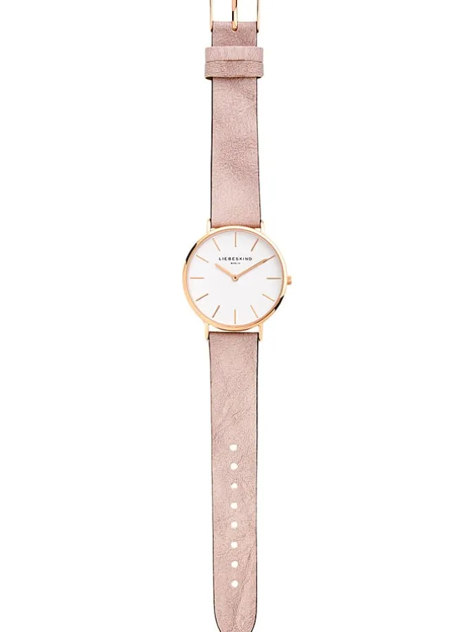 Quarzuhr in Rosa/ Roségold/ Weiß